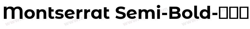 Montserrat Semi-Bold字体转换